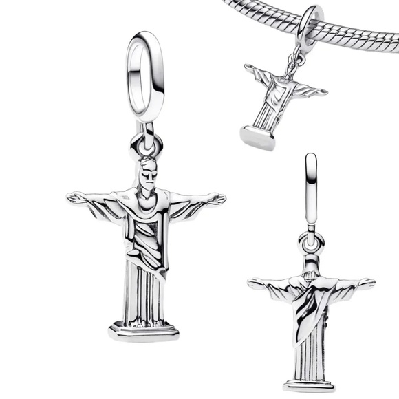 NWOT Christ the Redeemer Dangle Charm Sterling Silver 925 - Picture 1 of 14